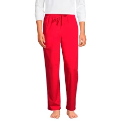 Men's Lands' End Broadcloth Pajama Sleep Pants -Cotton Sales Store 4561212 Rich Red