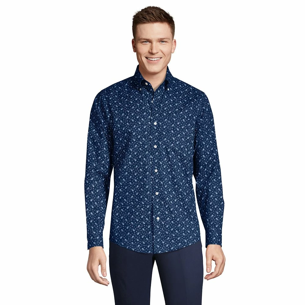 Big & Tall Lands' End Traditional-Fit No-Iron Twill Button-Down Shirt 3 Big & Tall Lands' End Traditional-Fit No-Iron Twill Button-Down Shirt
