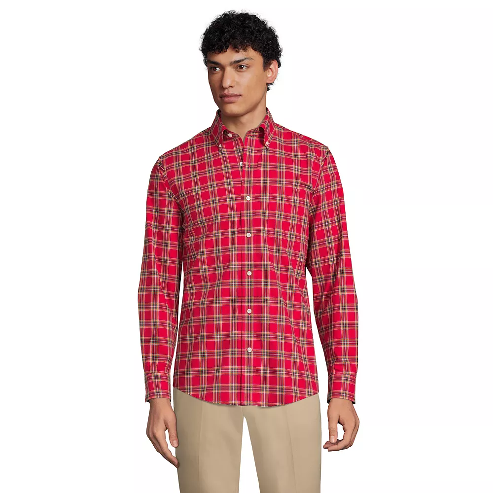 Big & Tall Lands' End Traditional-Fit No-Iron Twill Button-Down Shirt 4 Big & Tall Lands' End Traditional-Fit No-Iron Twill Button-Down Shirt - Image 2