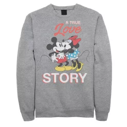 Men's Dinsey Mickey & Minnie Mouse Valentine Love Sweatshirt