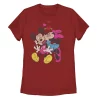 Disney's Mickey & Minnie Mouse Juniors' Smooch Portrait Graphic Tee -Cotton Sales Store 4780548