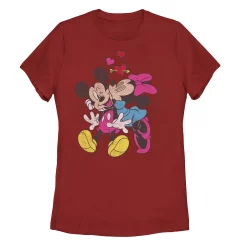 Disney's Mickey & Minnie Mouse Juniors' Smooch Portrait Graphic Tee