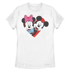 Disney's Mickey & Minnie Mouse Juniors' Breakthrough Heart Graphic Tee