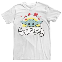 Men's Star Wars The Mandalorian The Child Be Mine Valentine's Day Tee
