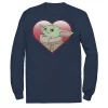 Men's Star Wars The Mandalorian The Child Valentine Heart Portrait Tee -Cotton Sales Store 4841311