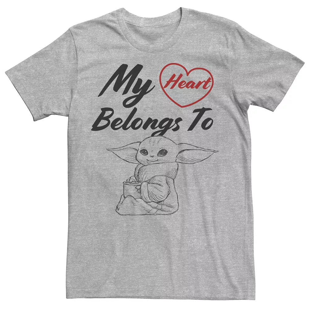 Men's Star Wars The Mandalorian The Child My Heart Belongs To Tee 3 Men's Star Wars The Mandalorian The Child My Heart Belongs To Tee