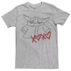 Men's Star Wars The Mandalorian The Child Valentine's Day Outline Tee