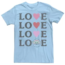Men's Star Wars The Mandalorian The Child Love Text Stack Tee
