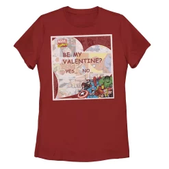 Juniors' Marvel "Be My Valentine?" Valentines Day Tee