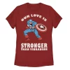 Juniors' Marvel Strong Love Valentine's Day Tee -Cotton Sales Store 4863827