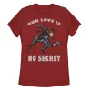 Juniors' Marvel No Secret Love Valentine's Day Tee -Cotton Sales Store 4863837