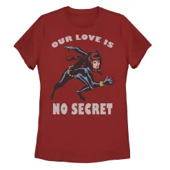 Juniors' Marvel No Secret Love Valentine's Day Tee