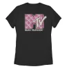 Juniors' MTV Music Television Heart Doodle Logo Fill Tee -Cotton Sales Store 4866579