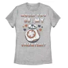 Juniors' Star Wars Valentine's Day Would You BB Mine Tee -Cotton Sales Store 4868071 Athletic Heather
