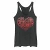 Juniors' Marvel Valentine's Heart Icon Build-Up Fill Tank Top -Cotton Sales Store 4880542