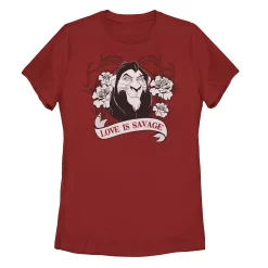 Juniors' Disney Villains Valentine's Scar Love Is Savage Tee