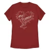 Juniors' Disney Villains Valentine's Mine To Command Tee -Cotton Sales Store 4880746 Red