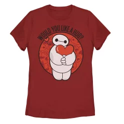 Juniors' Disney Big Hero 6 Baymax Hug Valentine's Day Tee