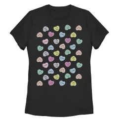 Juniors' Star Wars Candy Hearts Love Valentine's Day Tee