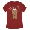 Juniors' Star Wars Valentines "I Chews You" Chewbacca Tee -Cotton Sales Store 4943794