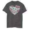 Boys 8-20 Star Wars: The Mandalorian Grogu Pink Hearts Valentine's Day Graphic Tee -Cotton Sales Store 4962420
