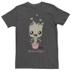 Men's Marvel Groot Let Love Grow Chibi Portrait Tee -Cotton Sales Store 4993291