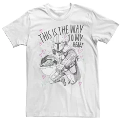 Big & Tall Star Wars: The Mandalorian & The Child Valentine's Day "This Is The Way To My Heart" Tee