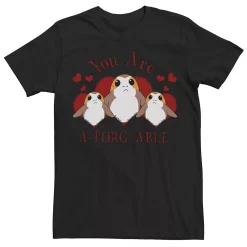 Big & Tall Star Wars A-Porg-Able Hearts Tee