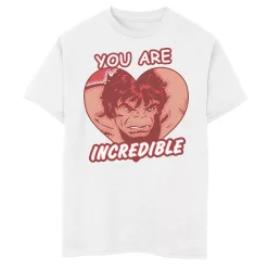 Boys 8-20 Marvel Hulk Incredible Heart Comic Graphic Tee