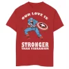 Boys 8-20 Marvel Captain America Valentines Day Graphic Tee -Cotton Sales Store 5000441