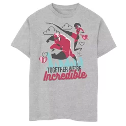 Disney / Pixar's The Incredibles Boys 8-20 Couple Heart Valentine Graphic Tee