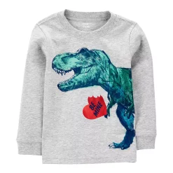 Toddler Boy Carter's Valentine's Dinosaur Jersey Pullover Top