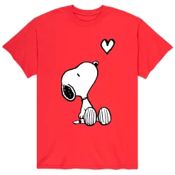 Men's Peanuts Snoopy Valentine's Day Heart Tee