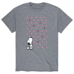 Men's Peanuts Valentine Snoopy Hearts Tee