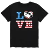 Men's Peanuts Snoopy Love Tee -Cotton Sales Store 5033225