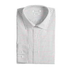 Men's Haggar Slim-Fit Premium Comfort Spread-Collar Dress Shirt -Cotton Sales Store 5061175 Multi Check