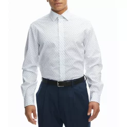 Men's Haggar Slim-Fit Premium Comfort Spread-Collar Dress Shirt -Cotton Sales Store 5061175 Tonal Paisley