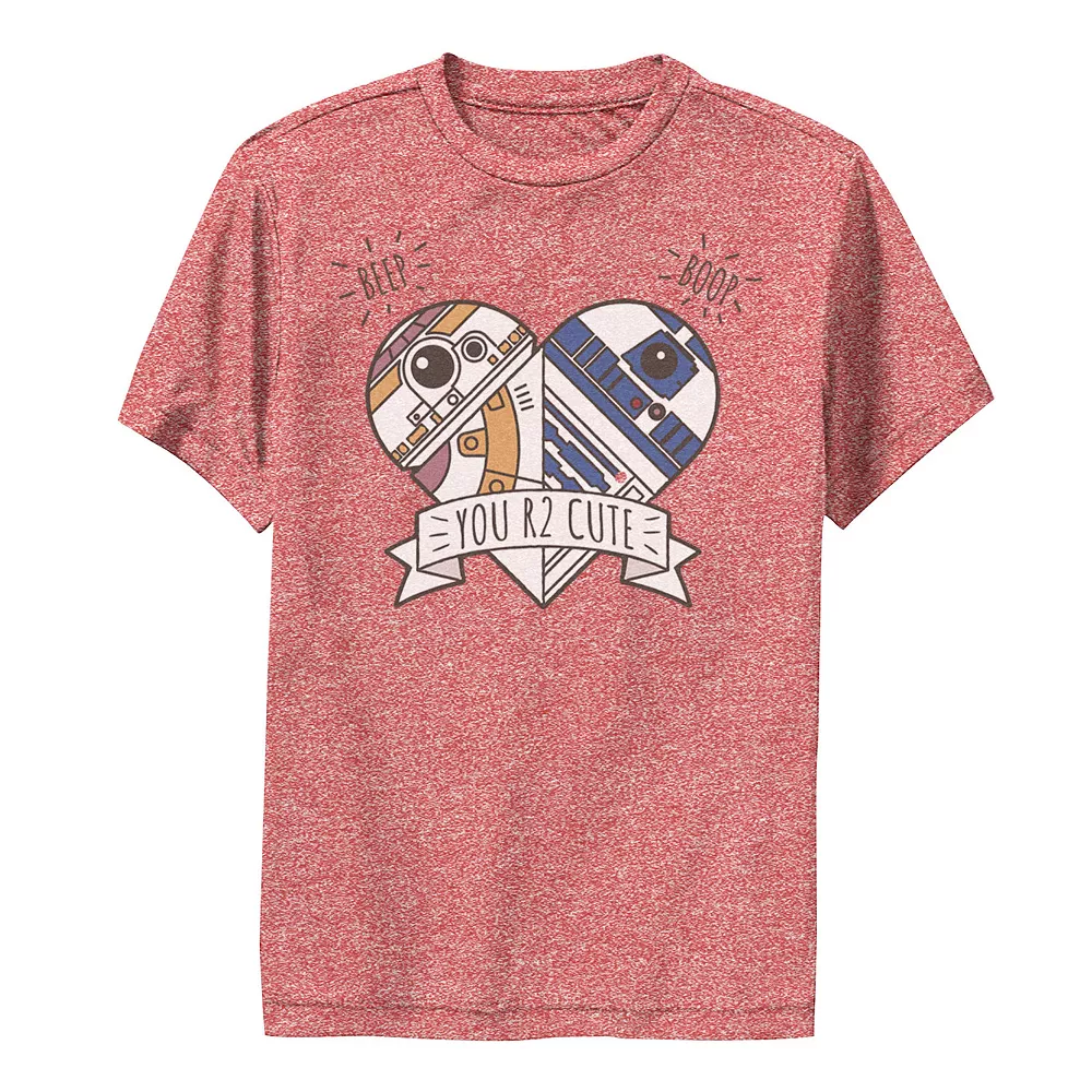 Boys 8-20 Star Wars Valentines You R2 Cute Heart Droids Performance Graphic Tee 3 Boys 8-20 Star Wars Valentines You R2 Cute Heart Droids Performance Graphic Tee