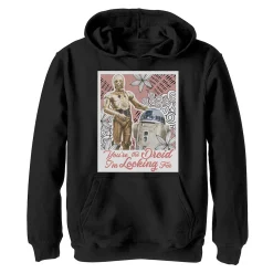 Boys 8-20 Star Wars R2-D2 C-3PO Droid I'm Looking For Valentine's Day Graphic Fleece Hoodie