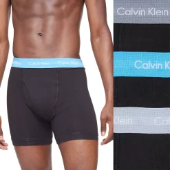Men's Calvin Klein 3-pack Cotton Stretch Boxer Briefs 25 Men's Calvin Klein 3-pack Cotton Stretch Boxer Briefs -Cotton Sales Store 5092182 Black Storm Blue