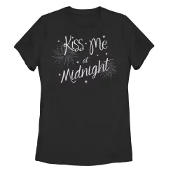 Juniors' New Year's "Kiss Me At Midnight" Fireworks Tee