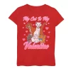 Girls 7-16 Disney Aristocats Valentine's Day My Cat Is My Valentine Graphic Tee -Cotton Sales Store 5174443