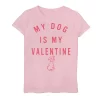 Girls 7-16 Disney 101 Dalmatians Valentine's My Dog Is My Valentine Graphic Tee -Cotton Sales Store 5174474