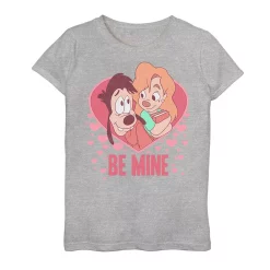 Girls 7-16 Disney A Goofy Movie Valentine's Day Roxanne & Max Be Mine Graphic Tee