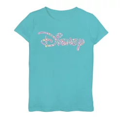 Girls 7-16 Disney Valentine's Day Candy Hearts Logo Graphic Tee