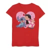 Girls 7-16 Disney Lilo & Stitch Valentine's Day Lilo Kiss Graphic Tee -Cotton Sales Store 5174482