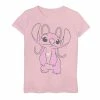 Girls 7-16 Disney Lilo & Stitch Valentine's Day Angel Portrait Graphic Tee -Cotton Sales Store 5174486
