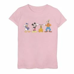 Girls 7-16 Disney Mickey Mouse & Friends Line Up Waving Hello Graphic Tee