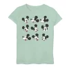 Girls 7-16 Disney Mickey And Friends Mickey Mouse Faces Grid Graphic Tee -Cotton Sales Store 5174489 Mint