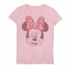 Girls 7-16 Disney Mickey And Friends Minnie Floral Bow Portrait Graphic Tee -Cotton Sales Store 5174494